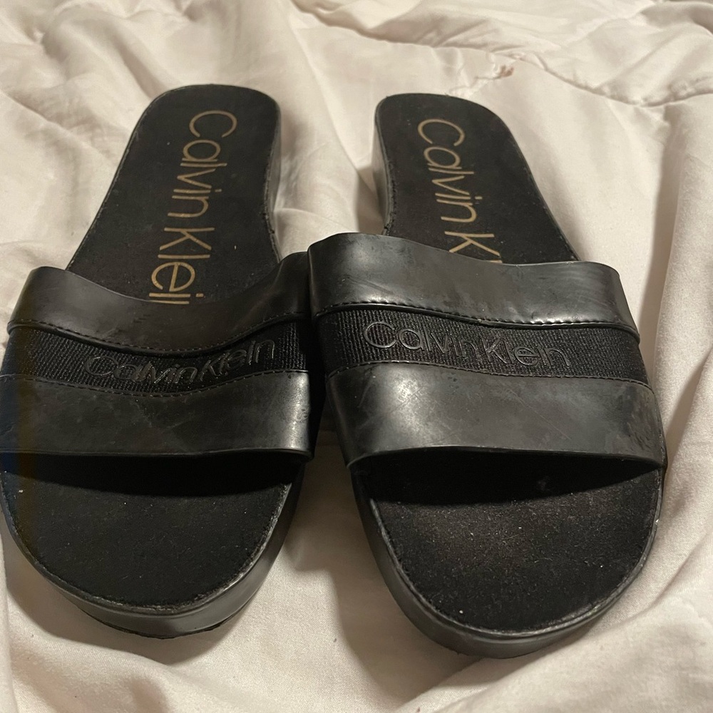 Calvin Klein Black Kids Sandals